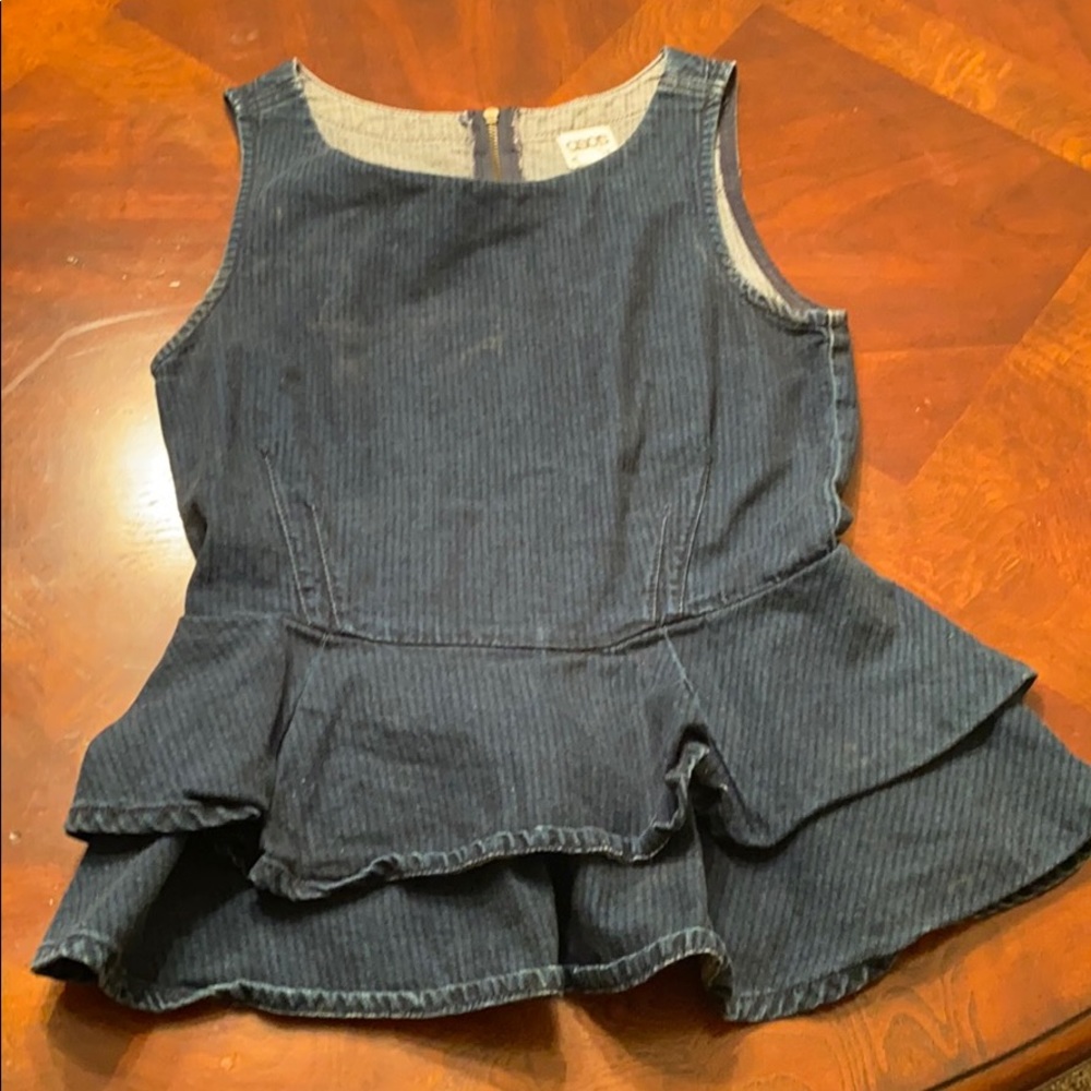 ASOS denim peplum top